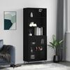 vidaXL Highboard svart 69,5x34x180 cm konstruert tre