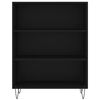 vidaXL Highboard svart 69,5x34x180 cm konstruert tre