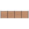 vidaXL Gjerdesett 4 stk. 699 x 186 cm WPC og Aluminium Brun