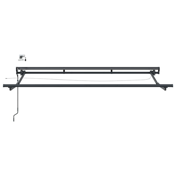 vidaXL Elektrisk markisedukke med LED Antrasitt 2,5 x 2 m Aluminium