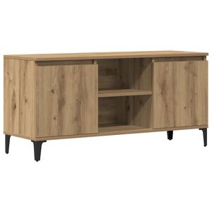 vidaXL TV-benk artisan eik 102x35x50 cm konstruert tre