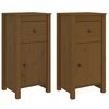 vidaXL Skjenker 2 stk honningbrun 40x35x80 heltre furu