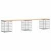 vidaXL Hagebenk gabiondesign 203x31x42 cm heltre furu