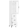 vidaXL Highboard hvit 34,5x34x180 cm konstruert tre
