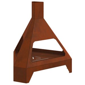 vidaXL B&aring;lplass Brun 50 x 43 x 52 cm Cortenst&aring;l