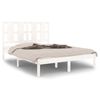 vidaXL Sengeramme uten madrass hvit 120x200 cm heltre furu