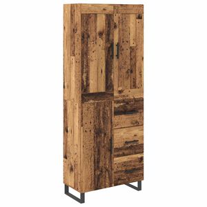 vidaXL H&oslash;yskap 2 stk. Gammelt tre 69,5 x 34 x 180 cm