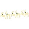 vidaXL LED Reinsdyr 6 stk. Gull 45 x 19 x 65 cm stoff