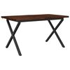 vidaXL Spisebord med levende kant 140 x 80 x 75 cm Solid akasietre