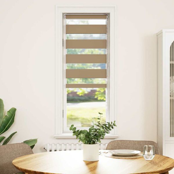 vidaXL Sebragardin sandbrun 40x150 cm stoff bredde 35,9 cm polyester