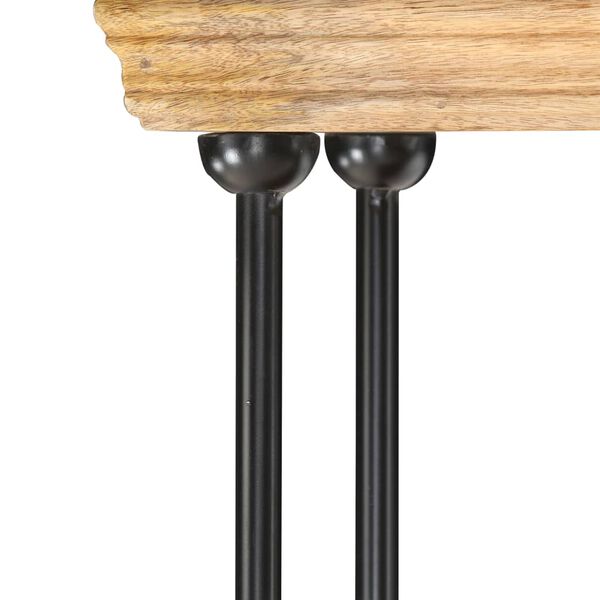 vidaXL Bokhylle med 5 etasjer 120x35x180 heltre mango og stål