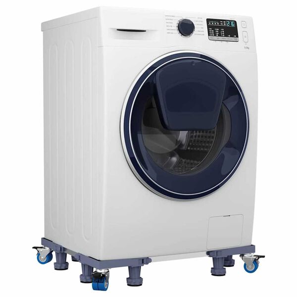 vidaXL Vaskemaskinsokkel Grå 67 x 67 x 12 cm Rustfritt Stål