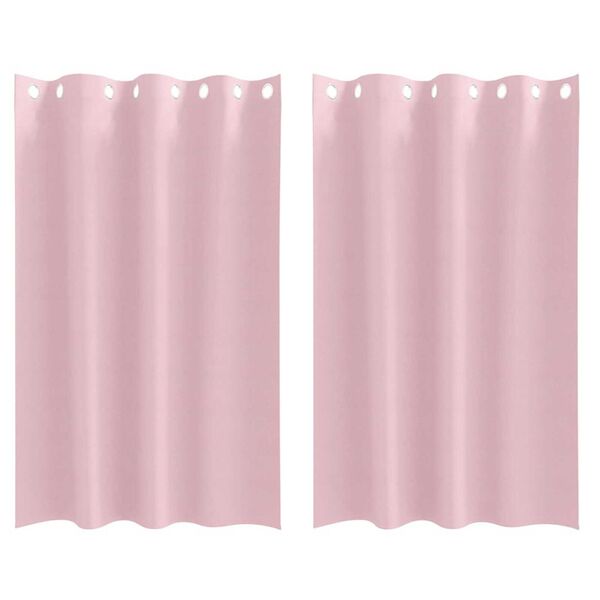 vidaXL M&oslash;rkleggende Gardiner med Ringer 2 pcs Babyrosa 175 x 140 cm