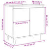 vidaXL Baderomsskap betonggr&aring; 58x33x60 cm konstruert tre