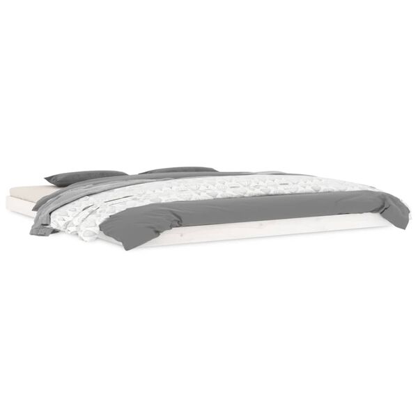 vidaXL Sengeramme hvit 180x200 cm heltre furu