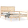 vidaXL Sengeramme med hodegavl 140x200 cm heltre
