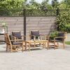 vidaXL Hagesofa Set Naturlig Heltre teak