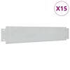 vidaXL Plengjerde 15 stk galvanisert st&aring;l 100x20 cm