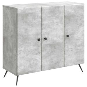 vidaXL Serviesskap Betonggr&aring; 89 x 34,5 x 80 cm Konstruert tre