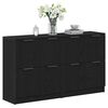 vidaXL Sideboard Svart eik 180 x 30 x 70 cm Konstruert tre