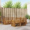 vidaXL Sofasett 7 pcs Naturlig Solid akasietre