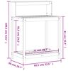 vidaXL Pottebord med hyller 82,5x50x109,5 cm heltre douglasgran