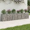 vidaXL Gabion hevet seng 2 pcs s&oslash;lv 300 x 50 x 60 cm Galvanisert St&aring;l