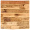 vidaXL Bordplate 40x40x2,5 cm naturlig kant grovt heltre mangotre