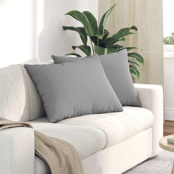 vidaXL Sofaputer 2 pcs Grå 70 x 50 cm stoff