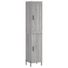 vidaXL Highboard gr&aring; sonoma 34,5x34x180 cm konstruert tre
