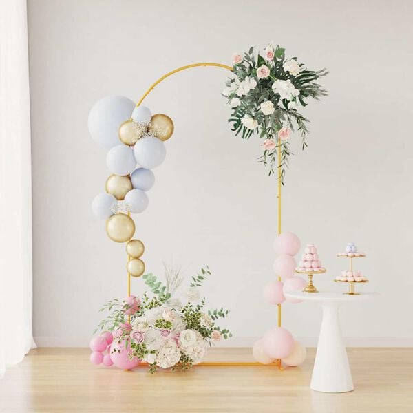 vidaXL Bryllupsbue Gull 100 x 39 x 200 cm St&aring;l