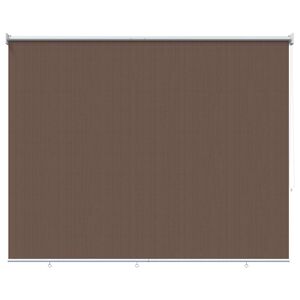 vidaXL Utend&oslash;rs Rullegardin 90% UV-blokk Gr&aring;brun 220 x 140 cm HDPE