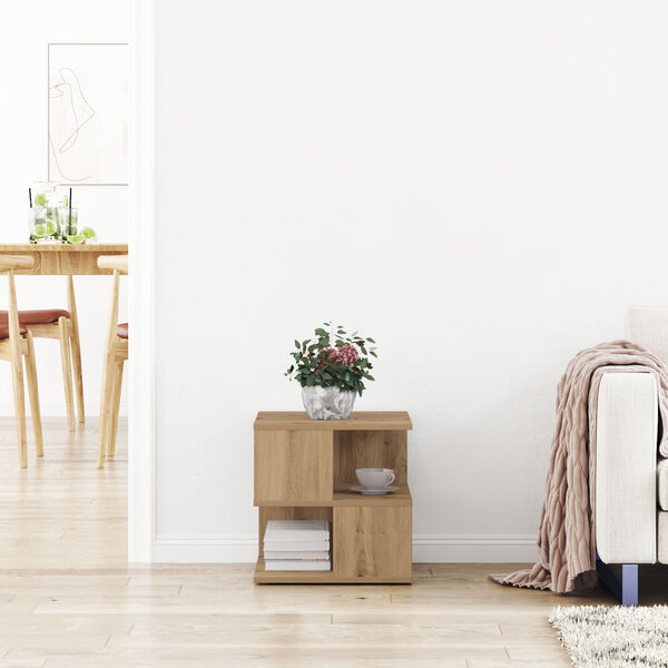 vidaXL Sidetabell med hylle Artisan Eik 30 x 30 x 55 cm Konstruert tre