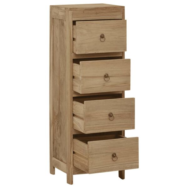 vidaXL Kommode 30x30x90 cm heltre teak