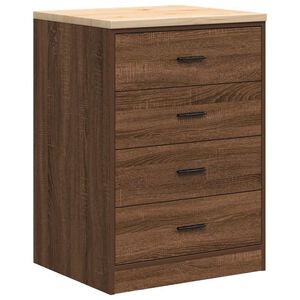 vidaXL Garasje Oppbevaringsskap Brun Eik 60x51x85 cm Heltre Furu