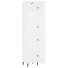 vidaXL Highboard hvit 34,5x34x180 cm konstruert tre