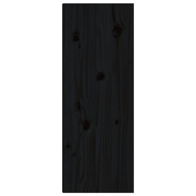 vidaXL Veggskap 2 stk svart 30x30x80 cm heltre furu