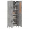 vidaXL Highboard betonggr&aring; 69,5x34x180 cm konstruert tre