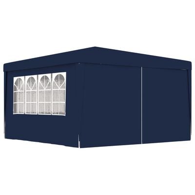 vidaXL Profesjonelt festtelt med sidevegger 4x4 m blå 90 g/m²