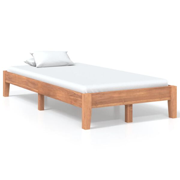 vidaXL Sengeramme heltre teak 100x200 cm