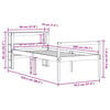 vidaXL Sengeramme med hodegavl voksbrun 90x200 cm heltre furu