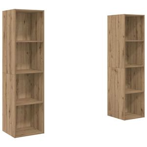vidaXL TV-benksett 2 pcs Brun 37 x 37 x 142,5 cm Konstruert tre
