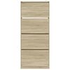 vidaXL Skoskap med 4 vippeskuffer sonoma eik 80x34x187,5 cm