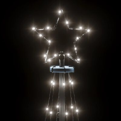vidaXL Juletre kjegleformet kaldhvit 108 lysdioder 70x180 cm