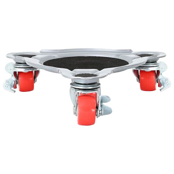 vidaXL Møbelhjul 4 stk med løfter 14,5x13,5x4 cm stål 400 kg