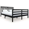 vidaXL Sengeramme svart heltre 160x200 cm