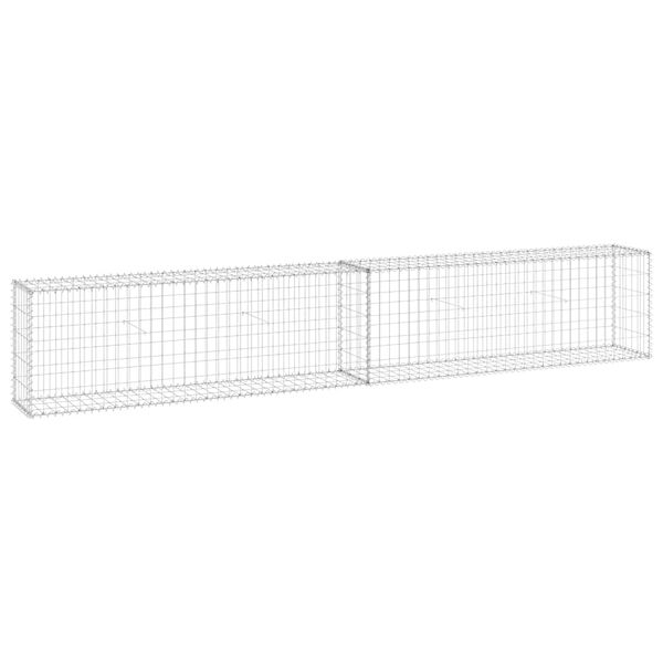 vidaXL Gabion med topp- og bunndekke galvanisert st&aring;l 300x30x50 cm