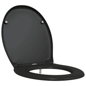 vidaXL Toalettsete Svart 47 x 37 x 4 cm Duroplast