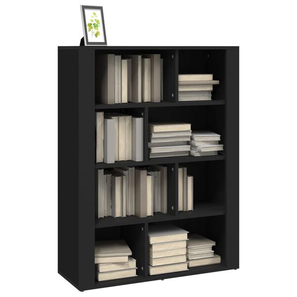 vidaXL Skjenk svart 80x30x106 cm konstruert tre