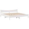 vidaXL Sengeramme med skuffer hvit 180x200 cm heltre furu